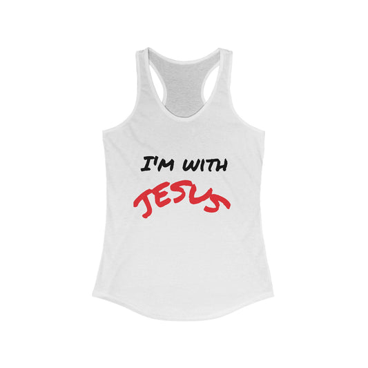 I'm With Jesus Women's Racerback Tank - Casual Summer Top